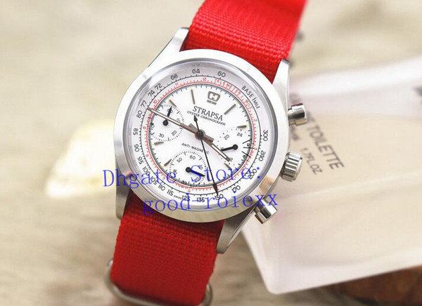 6 Colors Men's Quartz Chronograph Watch Mens Swiss Ronda Sport Red Nato Fabric Strap Cosmograph Watches Men Antique Chronometer Wristwatches