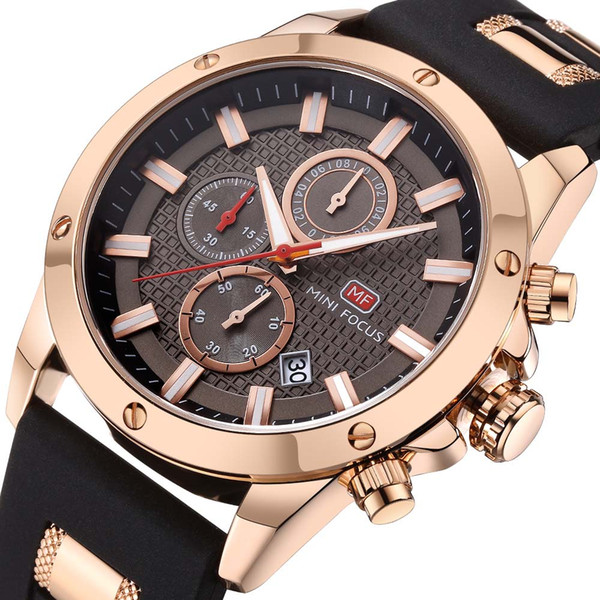 BOFUTE Male Watches Fashion Casual Sports Watch Quartz Watches Luminous Calendar Waterproof Silicone Strap 0089G