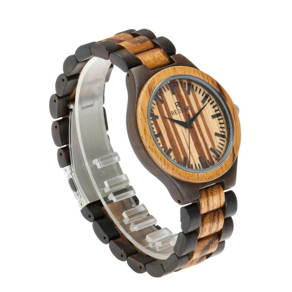 High-quality fashion brand REDEAR Watches Ebony Watches and Zebra Watches Wooden Watches, Best Gift for Men