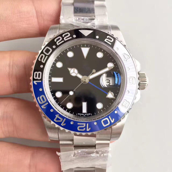 2019 Newly Listed V3 Version Batman GMT Deluxe Watch 40MM Ceramic Rotating Bezel Big Magnifier Asia 2813 Automatic Movement Solid Clasp