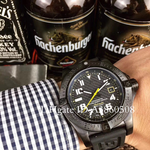 Top High Quality Mens Asia 2813 Automatic Mechanical Watch 44mm Rubber Strap Avenger Watches For Man Luxury Sports Men Wristwatch
