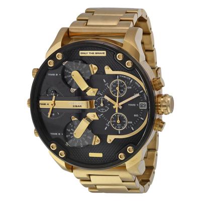 Luxury Brand Watch For Man Big Dial Military Wristwatch 2 time zone Men Sports Watch Fashion Dress Watches Casual Quartz Watch DZ 7314