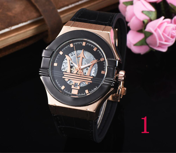 Top Selling Brand Index Dial Men's Leisure Watches High-end Leather Belt Daily Waterproof Watches Quartz Watch Free Shipping