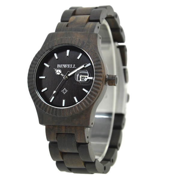 boys quartz watch black modern wood cool wristwatch gift for kid