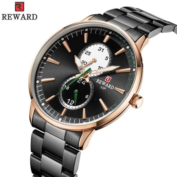 Luxury Business Watch Multifunctional Fashion Quartz Waterproof Men's Watch Steel Strap Butterfly Buckle Luminous Watch Fashion Accessories