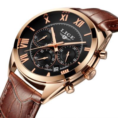 2018 Mens Watches Top Brand Luxury LIGE Multifunction Chronograph sports Watch Man Fashion Quartz Watches Men Clock Relogio Masculino