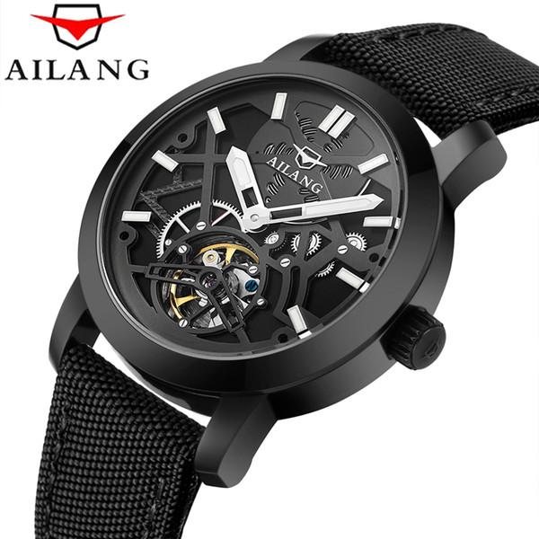 Ailang 2017 Casual Sport Series Waterproof Automatic Men Wrist Watch Top Brand Luxury Mechanical Transparent Skeleton Watches Y19021402