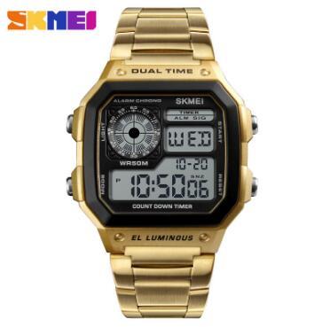 Fashion moment beauty fashion men's business table explosion models outdoor sports personality square digital display electric watch