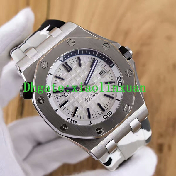 2018 New Products AAA Quality 15710 Men's Stainless Steel Watch Top Imported Automatic Machinery 43mm High End Men's Rubber Watch