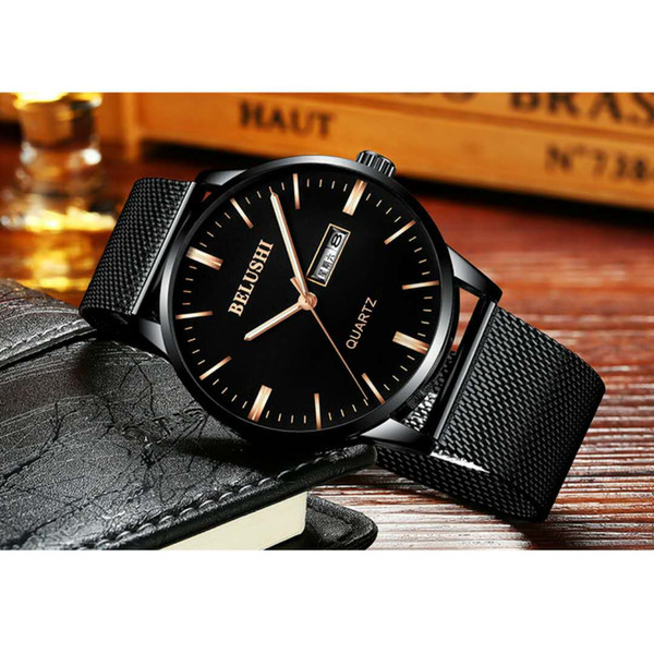 Men's new refined steel net 2018 top and simple machinery Festival hot air automatic stainless steel watch