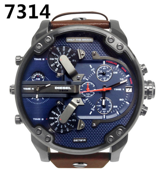 Original Famous brand watches men luxury Chronograph watch Multi-time zone sports military wristwatch DZ7401 7311 Fashion men's watch 51MM