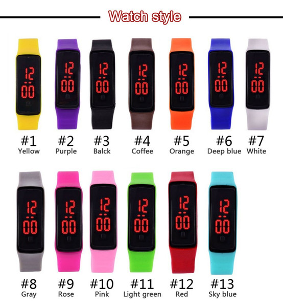 Led new two generation little baby watches, silicone electronic bracelets, foreign trade explosion, digital display, fashion sports watches