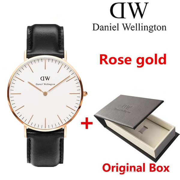 2018 New Daniel W- watches 40mm men watches 36mm Women Watches montre homme luxury Quartz watch men Relogios masculino reloje