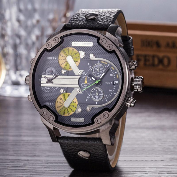 2018 fashion men's steel belt DZ quartz watch large dial of Brazil and Europe and the United States popular