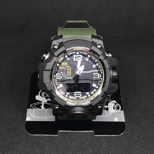 Wholesale G Style Shock Men's Watches LED Digital Wateproof GWG Sport 1000 Military Clock 2019 Dropshipping Rubber Strap Male Wrist Watches