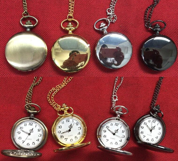 Wholesale 4Colors Quartz watches Chain Bronze pocket watches PW041