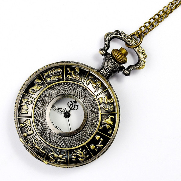 Wholesale 50pcs/lot classic watch vintage pocket watch necklace Men Women antique Bronze watch PW073