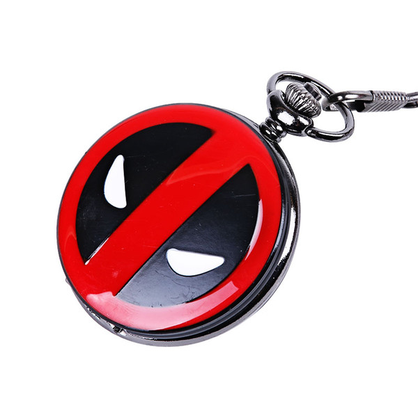 Wholesale 100pcs/lot classic DEADPOOL watch vintage pocket watch necklace Men Women antique Bronze watch PW052