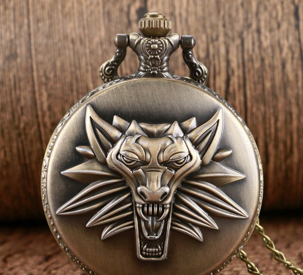 Wholesale 50pcs/lot classic Roar Lion Pocket watch vintage pocket watch Men Women antique models Tuo table watch PW138