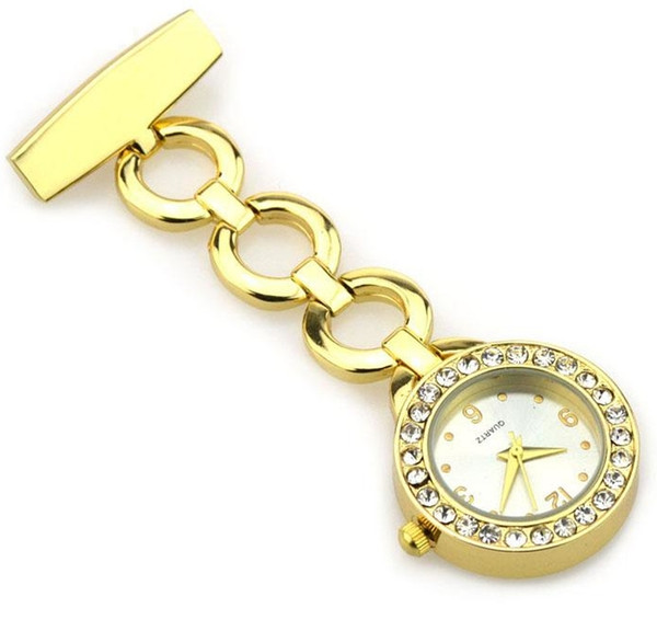 rhinestone nurse watch fob pocket watch jewelry luxury brand gift for nurse and doctors hospital use medical gift set gold and silver