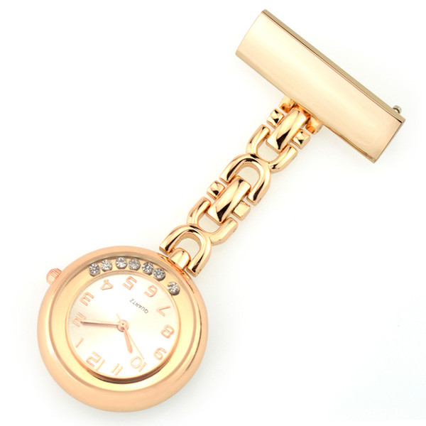 2016 diamond fashion nurse pocket fob watch diamond rose gold silver pocket doctor hospital watch clock DHL free shipping