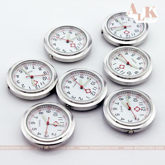 DIY parts watch head for silicone nurse watch brooch lapel fob pocket clock nursing Japanese PC21J movement waterproof alloy case