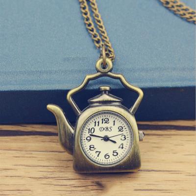 Chinese Style Retro Mini Teapot Shape Quartz Pocket Watch Nostalgic Classic Products