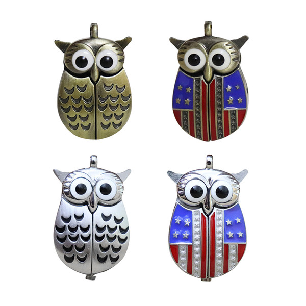 New Arrival Vintage Owl Quartz Fob Pocket Watch With Pendant Sweater Necklace Chain