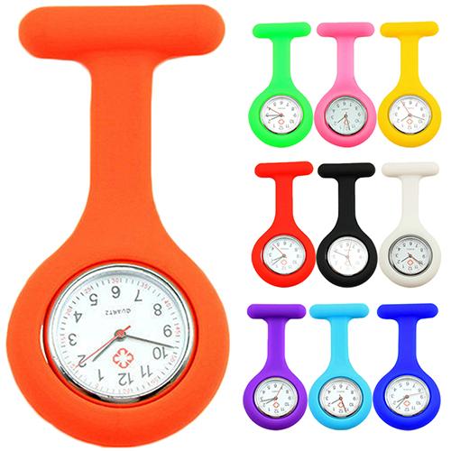 Wholesale-New Cute Silicone Nurse Watch Brooch Fob Pocket Tunic Quartz Movement Watch N76Y