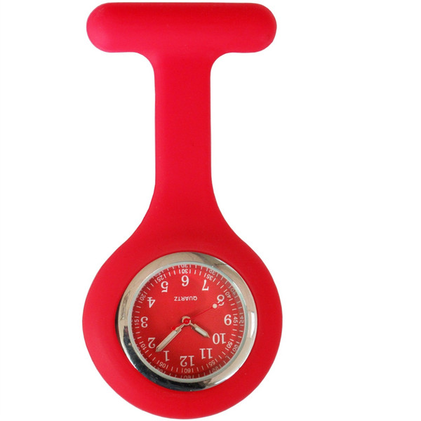NEW fashion full colors design silicone rubber soft pin nurse FOB pocket watch unisex ladies women doctor medical hang watches