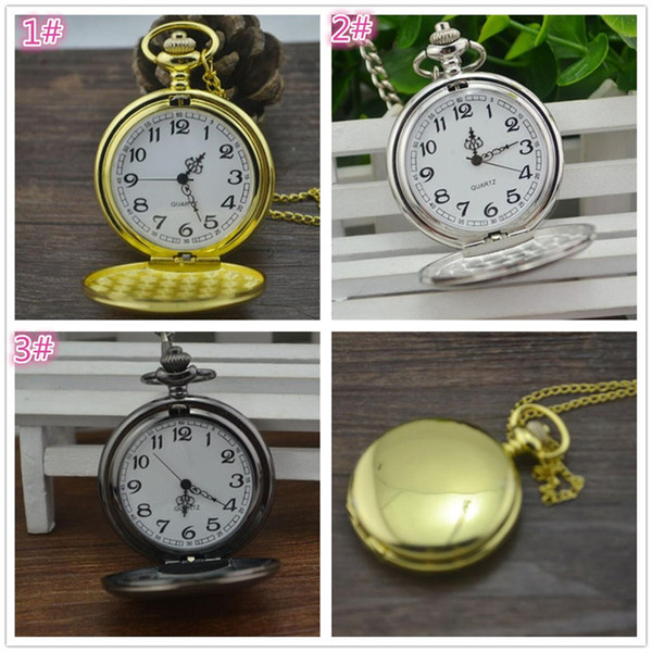 FASHION 3Colors Quartz watches Necklace Chain Bronze pocket watches R054