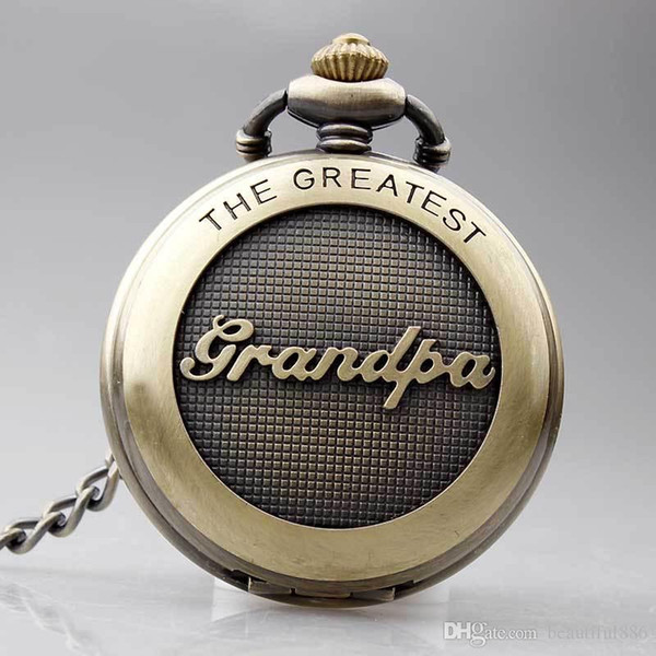 Antique Old Vintage Pendant Necklace Pocket Watch Chain Best Gift For Grandpa, Necklace Classic Pocket Watches For Grandpa Dad Father's