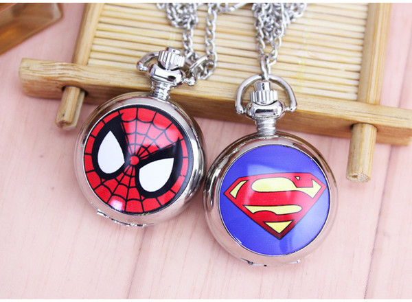 DC Universe Superhero Fashion Pocket Watch Necklace Free Shipping 1pcs/lot