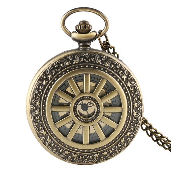 Steampunk Hollow Roman Number Quartz Pocket Watch Vintage Pocket Watch Men Women Quartz Retro for Gifts Reloj De Bolsillo