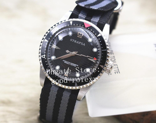 5 Style Men's Vintage Automatic Watches Men Asia 2813 Movement Watch 116400 Nylon Nato Fabric Strap Sport Dive Very Hot Wristwatches Box