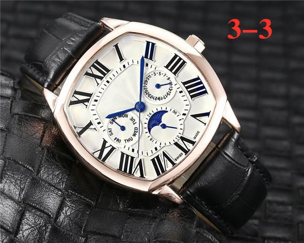 Hot Selling Top luxury New Steel&Mesh&Leather Classic Mens Wristwatch Men Watch Top Design Brand Index Dial Work Male Modern Watches