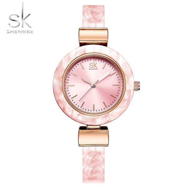 Shengke Bracelet Women Watches For Lady Fashion Dress Bangles Charming Chain Style Watch Women Quartz Women Dress Watch 2018 Y19062402