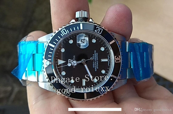40MM Vintage Watches Mens Mechanical 2813 BP Factory Watch Men Black Alloy Bezel 50th Anniversary 16610LN Sub 16610 Dive Oyster Wristwatches
