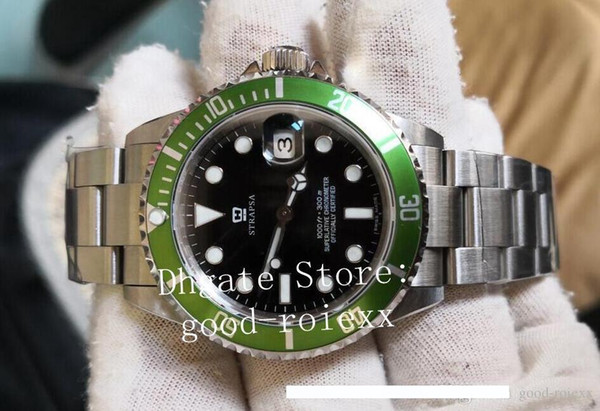 Vintage BP Factory Watches Mens Automatic ETA 2836 Watch Men Green Alloy Bezel 50th Anniversary 16610LV Dive Sub 16610 Oyster Wristwatches