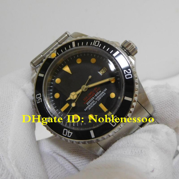 40mm Black Classic Men's Vintage 1665 Red Sea-Dweller Date Classic Clasp BP Factory 2813 Movement Mechanical Automatic Mens Watches