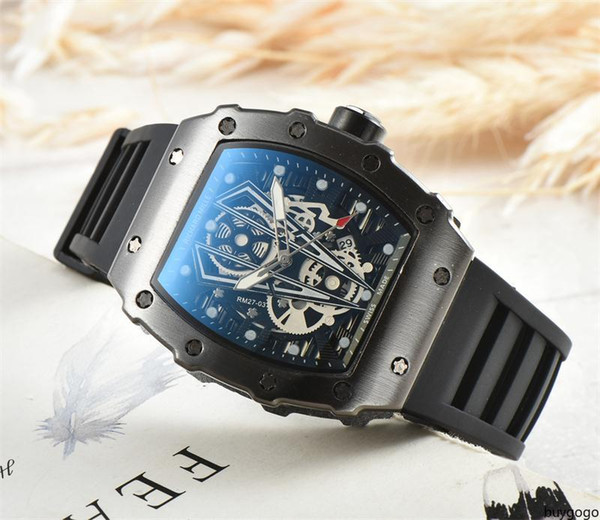 buygogo Ghost head hollow needle Buckle Fashion Skeleton Ghost Dial Men`s Quartz Watches Free Shipping Hot sell New Luxury Quartz mens watch