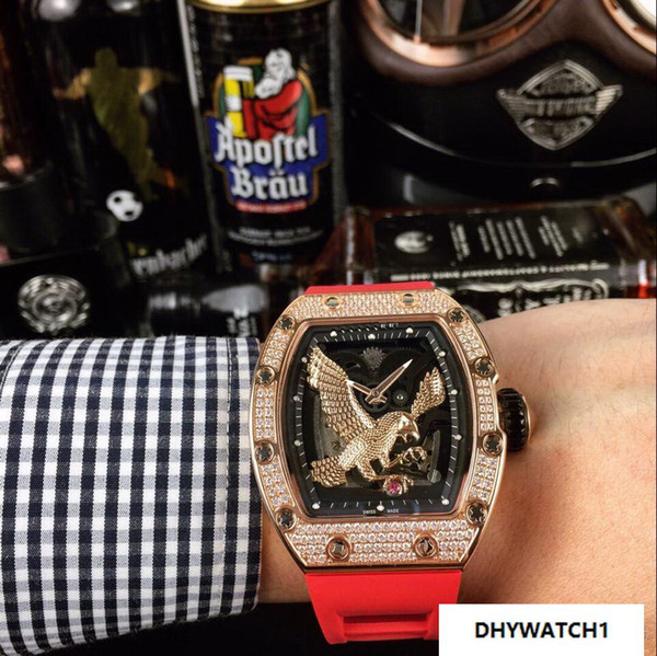 2019 GIFT M23-02 diamond 43MM CASE automatic Mechanical men watch sport wholesale luxury fashion nd new Stainless steel mens watches