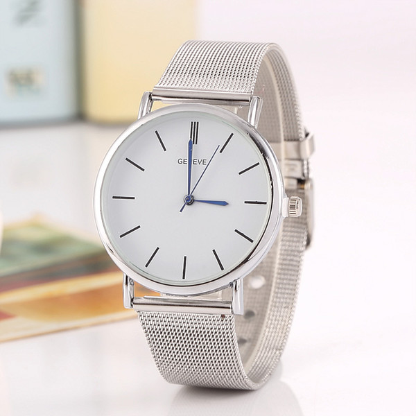 Free shipping wholesale Foreign trade sales speed sell hot style alloy Geneva watch ladies fashion color Christmas sMesh belt quartz watch B