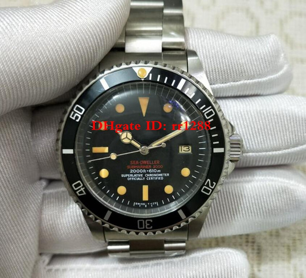 TOP Quality Retro watch 41MM Vintage Sea-Dweller DRSD # 1665 Automatic 2813 movement SEA mens watches Antique watch