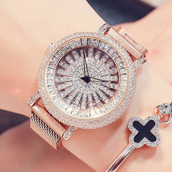 2019 net red explosion models when running Korean fashion full star full diamond girl quartz watch