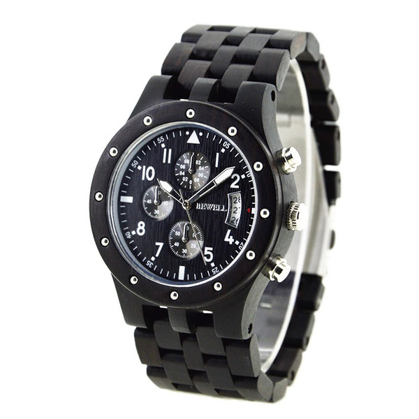 Bewell cheap wooden wrist watches new styles wood watch bracelet handmade customized classic oem wooden watches