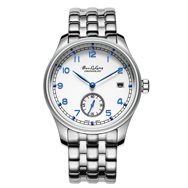 Male authentic BAOLILONG all stainless steel quartz watch, simple and classic fashion, ladies leisure table wholesale and retail