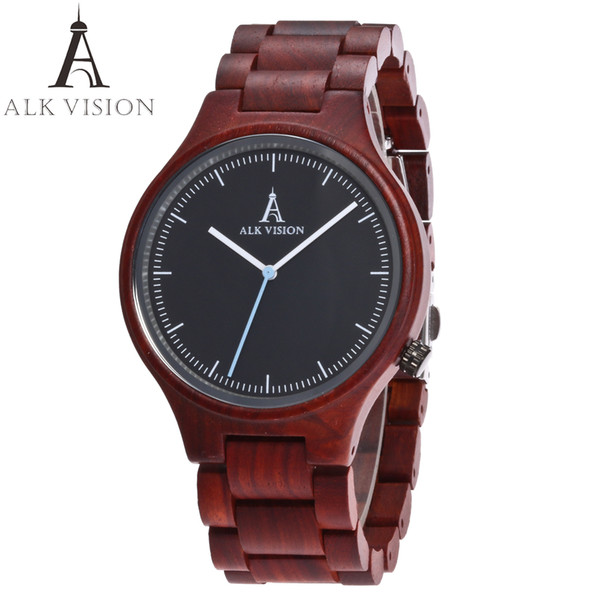 ALK Vision wood watch mens top brad luxury Women watches couples clock Fashion Wooden Ladies wristwatch