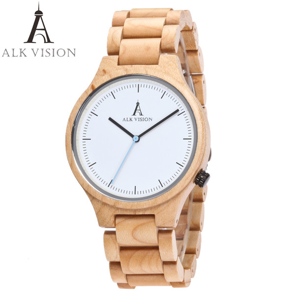 2017 ALK Vision Women watches Ladies couples clock men watches top brad luxury Wood watch Fashion Mens wristwatch