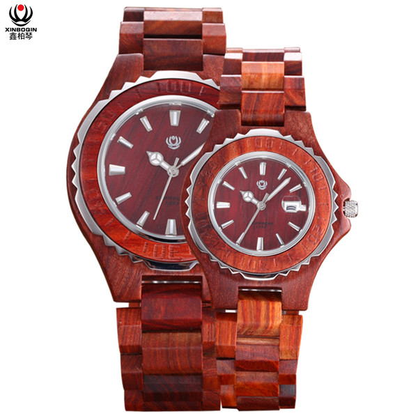 XINBOQIN China Shenzhen Supplier In Stock Wholesale Design Your Own Wood Watch Sale Hot Fashion Quartz Brand Couple Watches Dropshipping